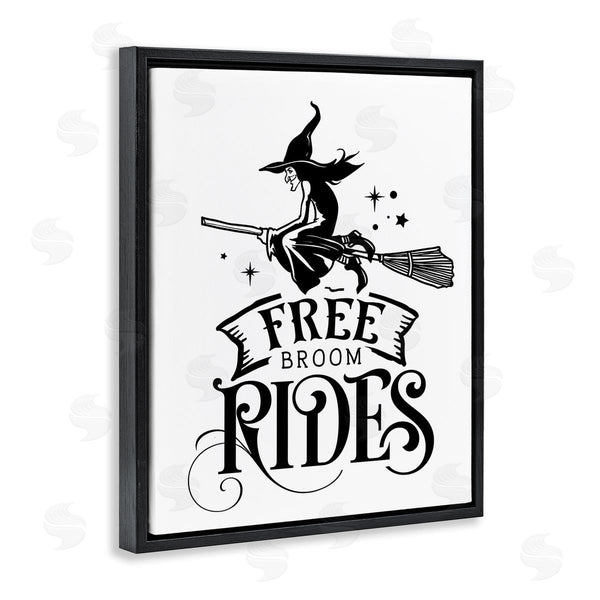 Stupell Industries Lettered And Lined | Free Broom Rides Sign Wall Art