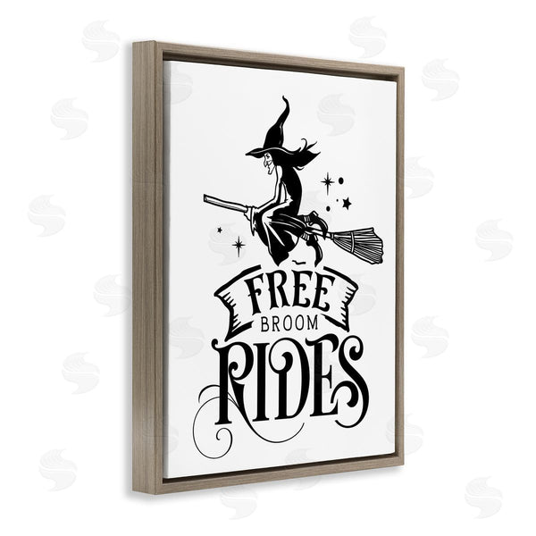 Stupell Industries Lettered And Lined | Free Broom Rides Sign Wall Art