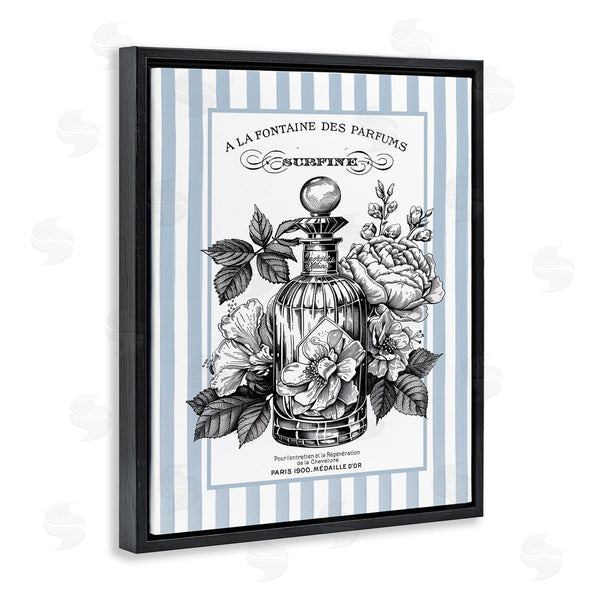 Stupell Industries Lettered And Lined | French Floral Bottle