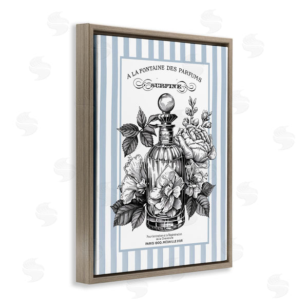 Stupell Industries Lettered And Lined | French Floral Bottle