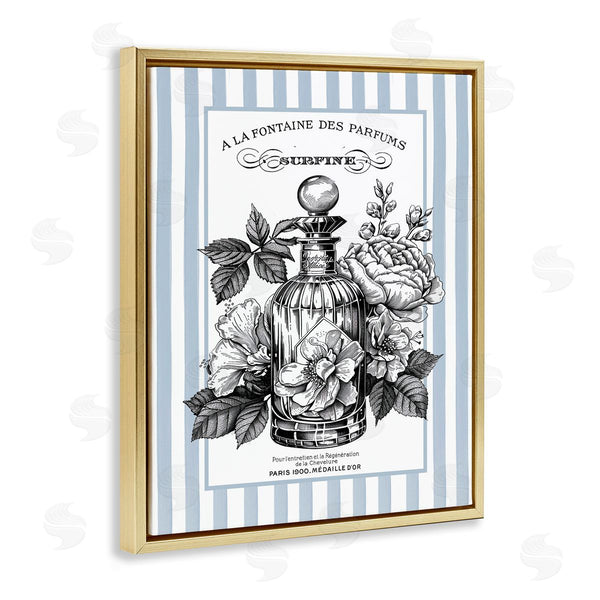 Stupell Industries Lettered And Lined | French Floral Bottle