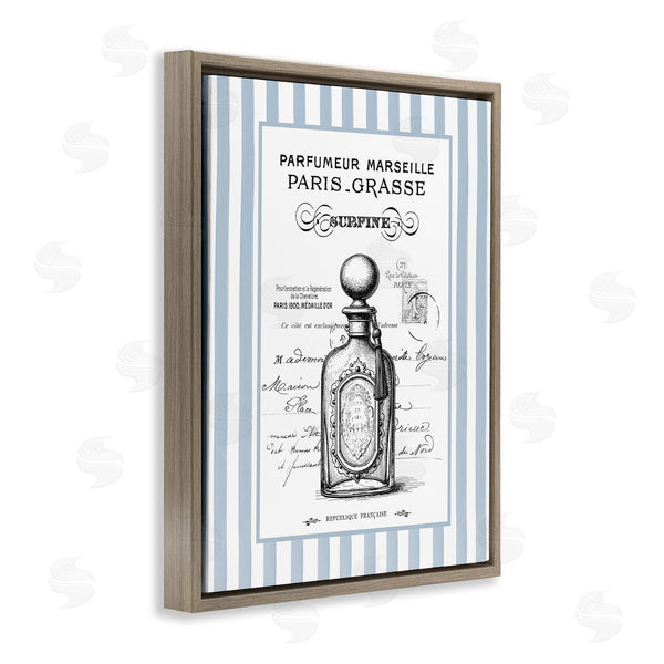 Stupell Industries Lettered And Lined | French Perfume On Stripes