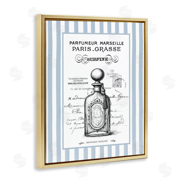 Stupell Industries Lettered And Lined | French Perfume On Stripes