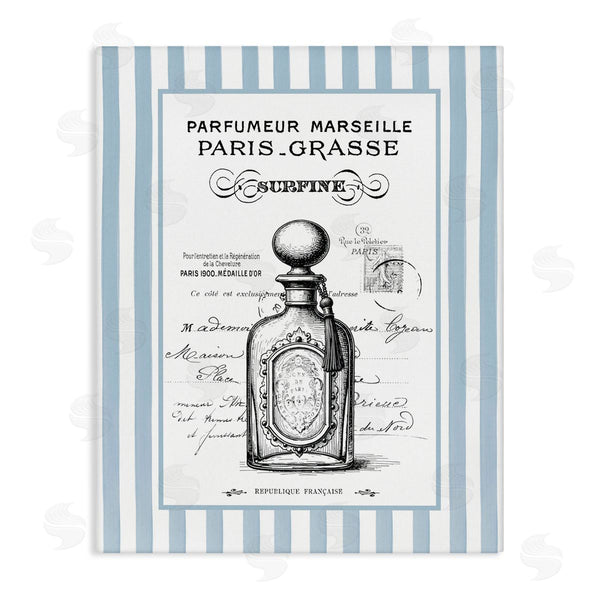 stupell industries Lettered and Lined | French Perfume on Stripes