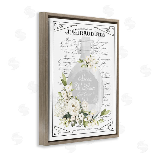 Stupell Industries Lettered And Lined | French White Bath Soap