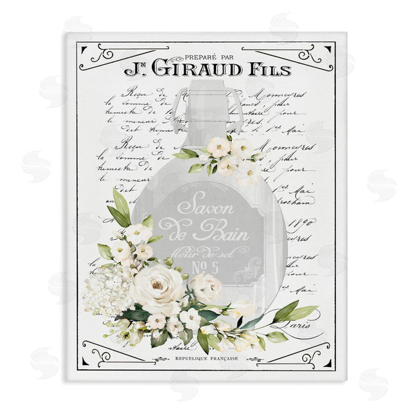 stupell industries Lettered and Lined | French White Bath Soap