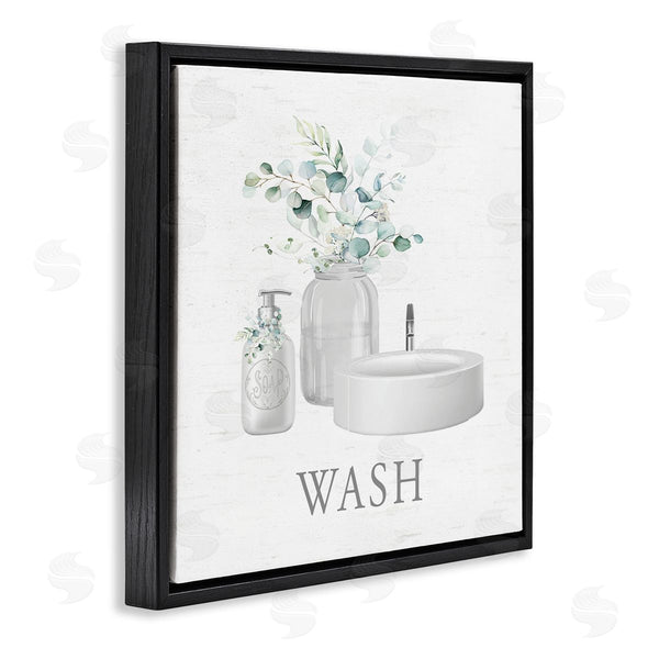Stupell Industries Lettered And Lined | Fresh Bathroom Sink Botanicals