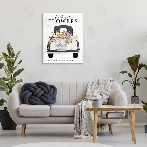Stupell Industries Lettered And Lined | Fresh Flowers Picked Daily Wall Art