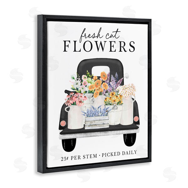 Stupell Industries Lettered And Lined | Fresh Flowers Picked Daily Wall Art
