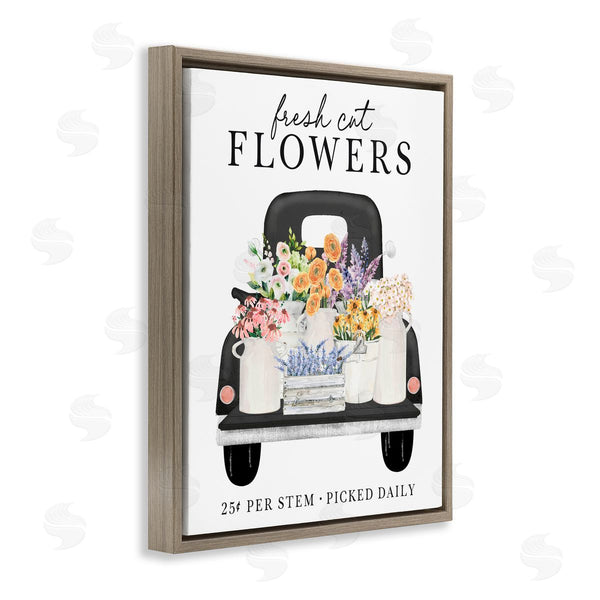 Stupell Industries Lettered And Lined | Fresh Flowers Picked Daily Wall Art