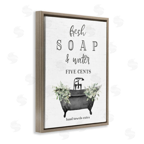 Stupell Industries Lettered And Lined | Fresh Soap & Water Bath