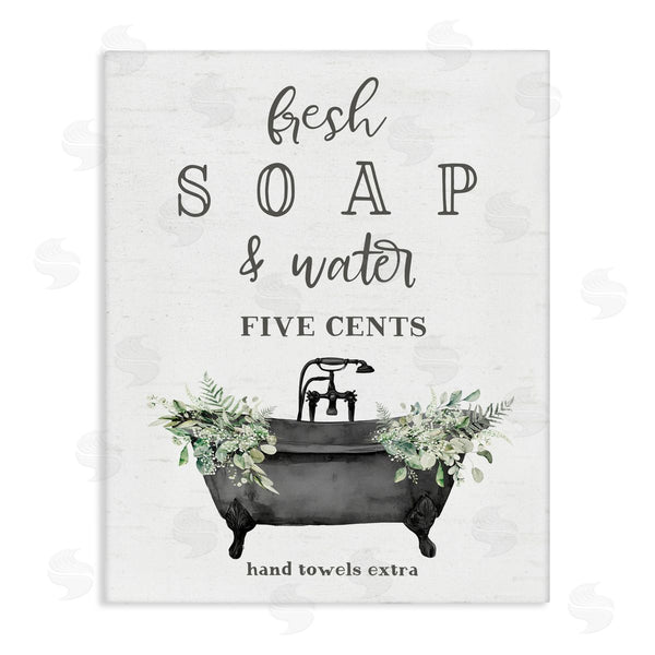 stupell industries Lettered and Lined | Fresh Soap & Water Bath