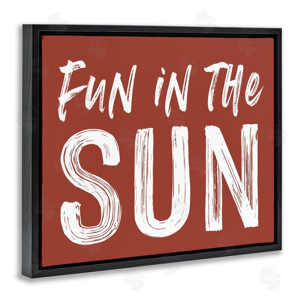 Stupell Industries Lettered And Lined | Fun In Sun Brown Sentiment Wall Art