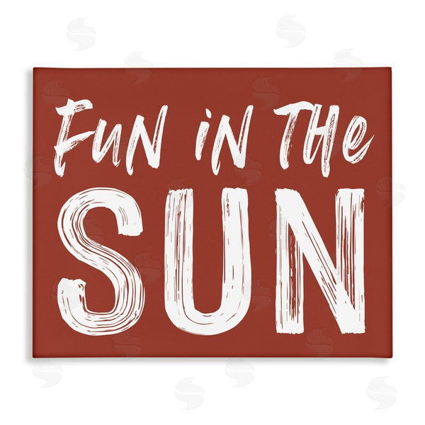 stupell industries Lettered and Lined | Fun In Sun Brown Sentiment Wall Art