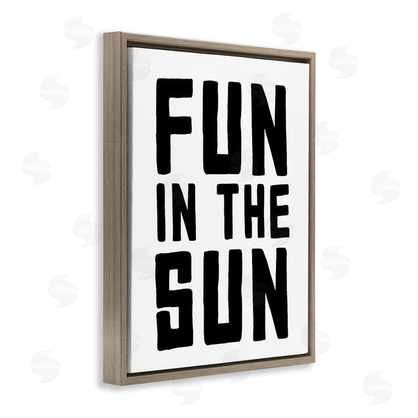 Stupell Industries Lettered And Lined | Fun In Sun Simple Sentiment Wall Art