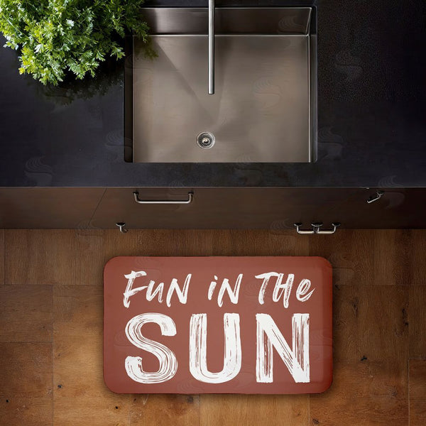 Stupell Industries Lettered And Lined | Fun In The Sun Sentiment Anti-Fatigue Mat