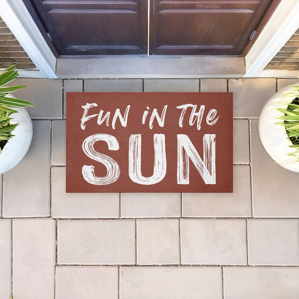 Stupell Industries Lettered And Lined | Fun In The Sun Sentiment Non-Woven Door Mat