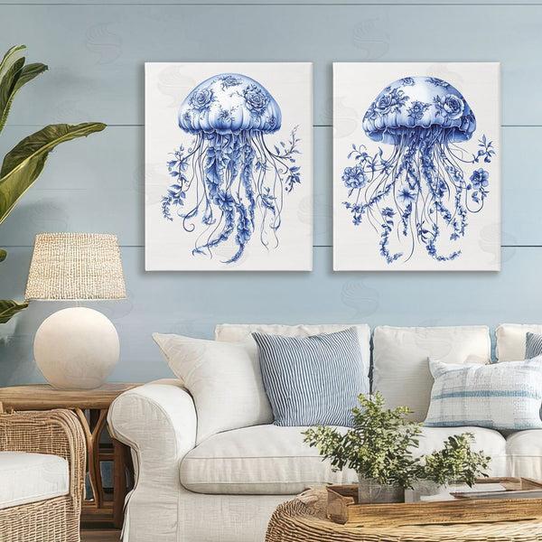 Stupell Industries Lettered And Lined | Funky Florals Toile Jellyfish Wall Art