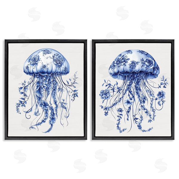 Stupell Industries Lettered And Lined | Funky Florals Toile Jellyfish Wall Art
