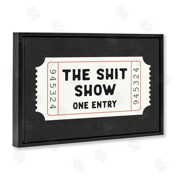 Stupell Industries Lettered And Lined | Funny Bathroom Ticket