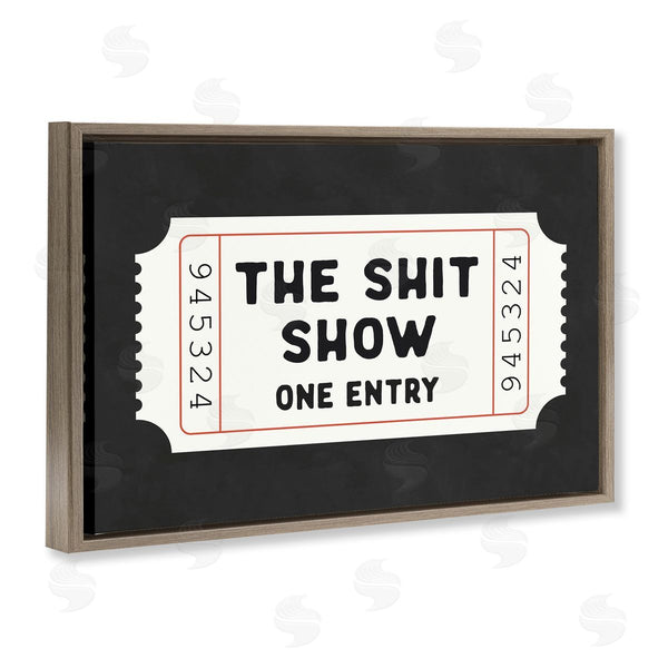 Stupell Industries Lettered And Lined | Funny Bathroom Ticket