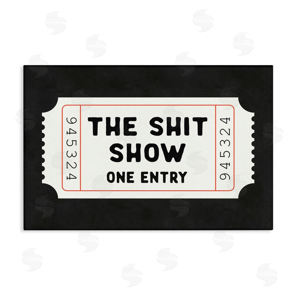 stupell industries Lettered and Lined | Funny Bathroom Ticket