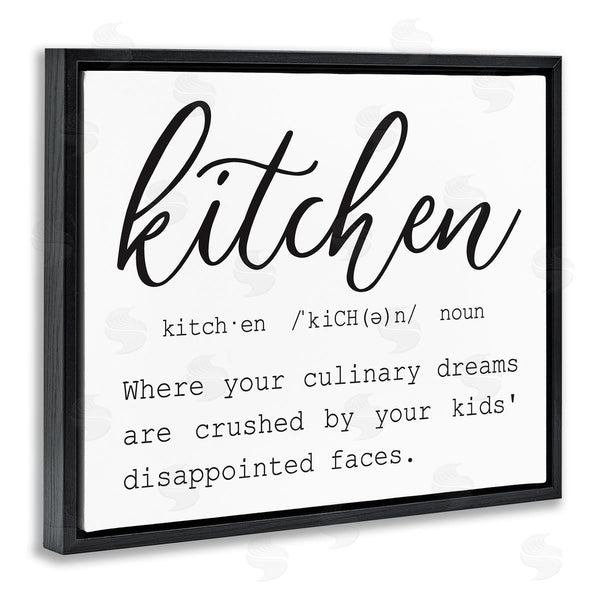 Stupell Industries Lettered And Lined | Funny Kitchen Phrase Definition Cooking Typography Wall Art