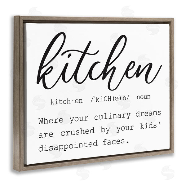 Stupell Industries Lettered And Lined | Funny Kitchen Phrase Definition Cooking Typography Wall Art
