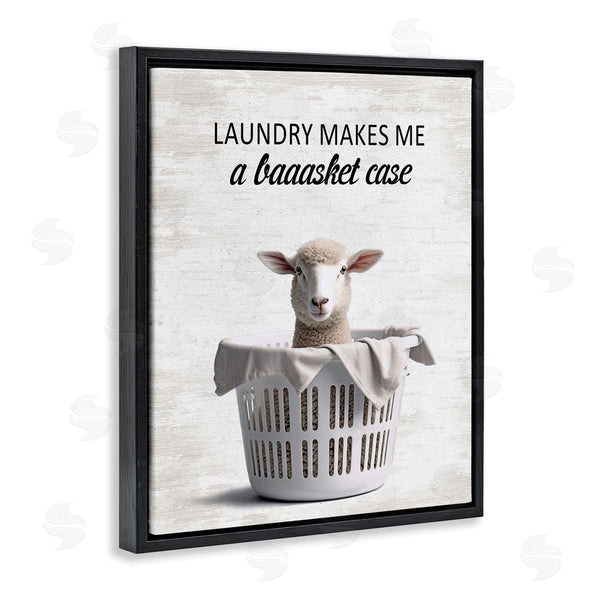 Stupell Industries Lettered And Lined | Funny Lamb Laundry Basket