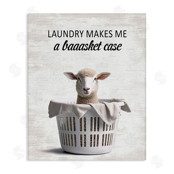 stupell industries Lettered and Lined | Funny Lamb Laundry Basket
