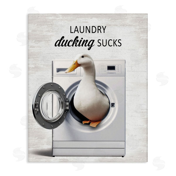 stupell industries Lettered and Lined | Funny Laundry & Duck