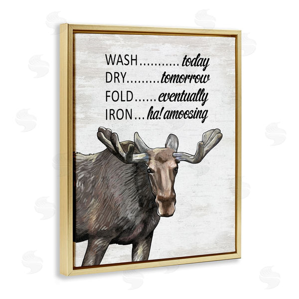 Stupell Industries Lettered And Lined | Funny No Ironing Laundry