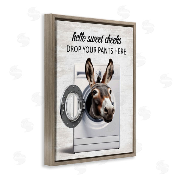Stupell Industries Lettered And Lined | Funny Sweet Cheeks Laundry