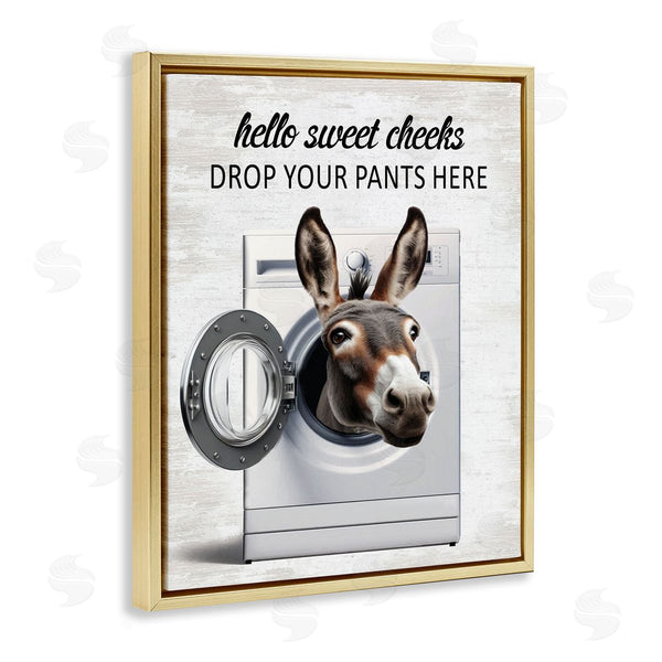 Stupell Industries Lettered And Lined | Funny Sweet Cheeks Laundry