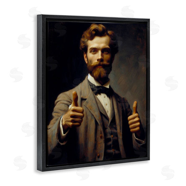 Stupell Industries Lettered And Lined | Funny Thumbs Up Gentleman Wall Art
