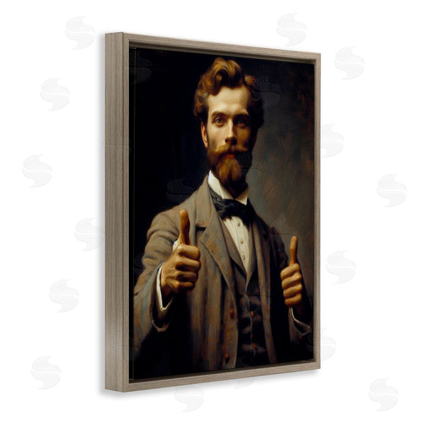 Stupell Industries Lettered And Lined | Funny Thumbs Up Gentleman Wall Art