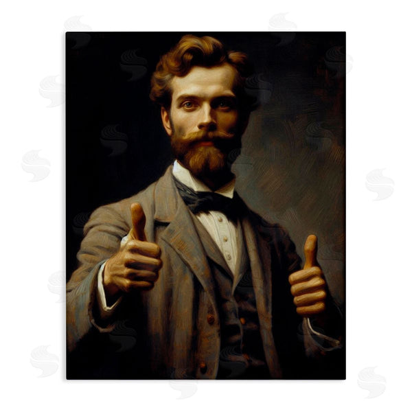 stupell industries Lettered and Lined | Funny Thumbs Up Gentleman Wall Art