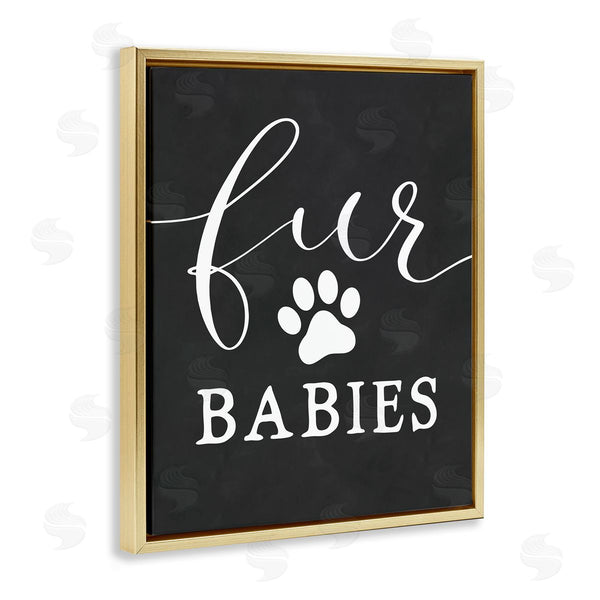 Stupell Industries Lettered And Lined | Fur Babies Pet Phrase Wall Art