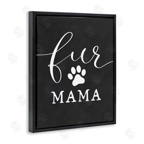 Stupell Industries Lettered And Lined | Fur Mama Animal Mom Paw Print Symbol Wall Art