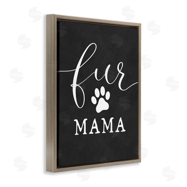 Stupell Industries Lettered And Lined | Fur Mama Animal Mom Paw Print Symbol Wall Art