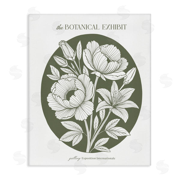 stupell industries Lettered and Lined | Gallery Exhibit Flowers Green