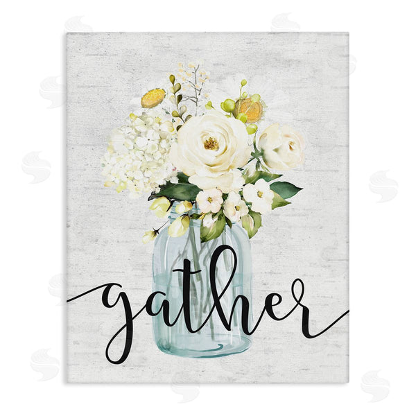 stupell industries Lettered and Lined | Gather Text White Spring Bouquet