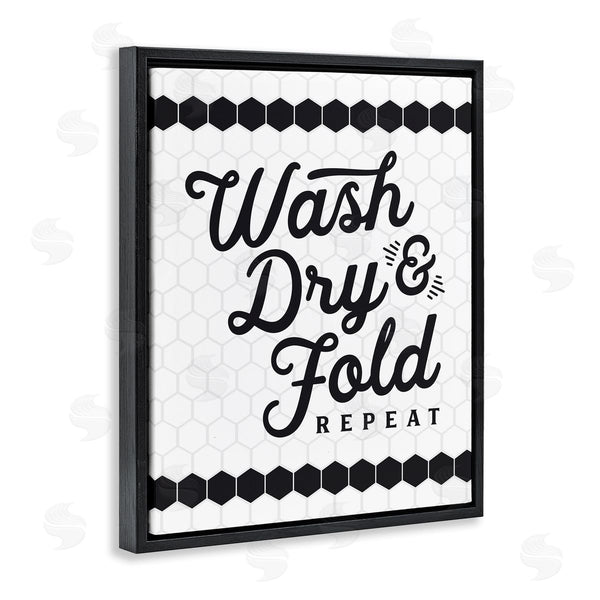 Stupell Industries Lettered And Lined | Geometric Laundry Phrase