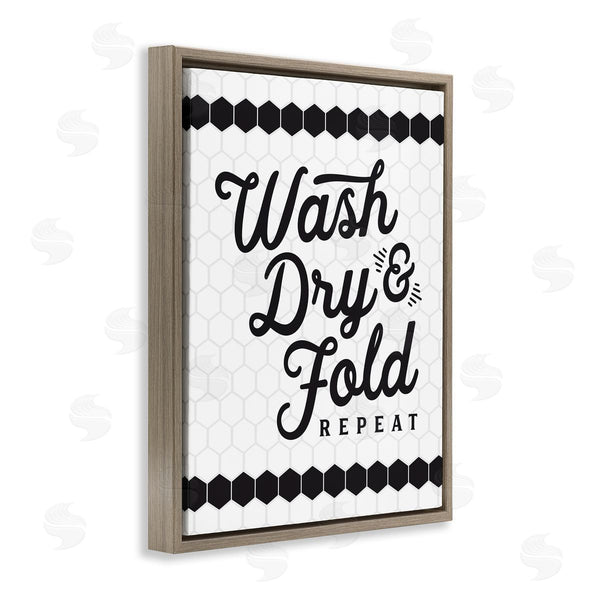 Stupell Industries Lettered And Lined | Geometric Laundry Phrase