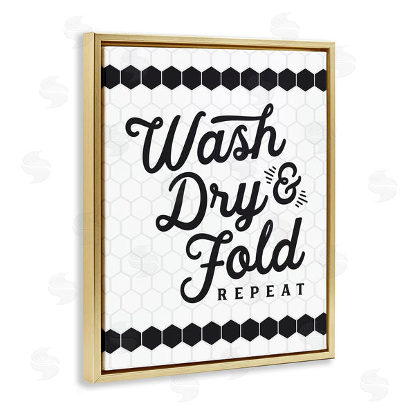 Stupell Industries Lettered And Lined | Geometric Laundry Phrase