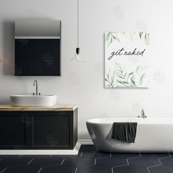 Stupell Industries Lettered And Lined | Get Naked Bathroom Herbs Wall Art