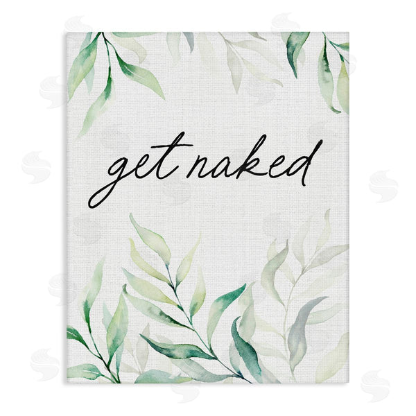 stupell industries Lettered and Lined | Get Naked Bathroom Herbs Wall Art
