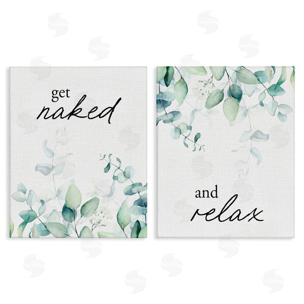 stupell industries Lettered and Lined | Get Naked & Relax Herbs Wall Art