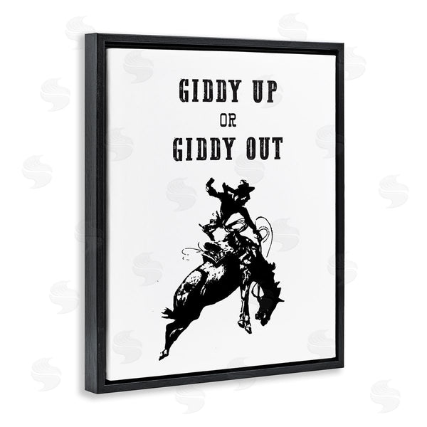 Stupell Industries Lettered And Lined | Giddy Up Or Out Cowboy