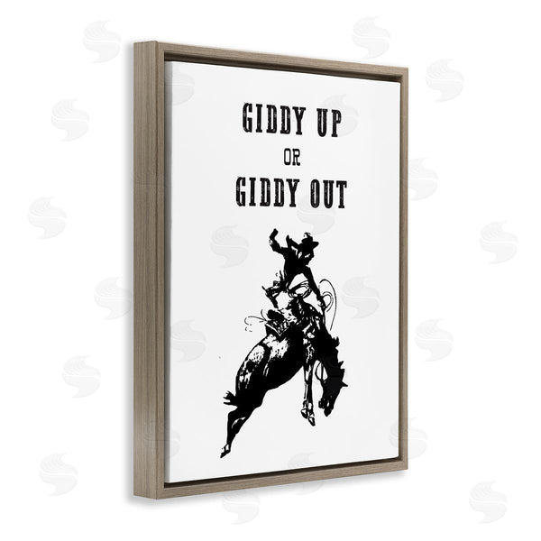Stupell Industries Lettered And Lined | Giddy Up Or Out Cowboy